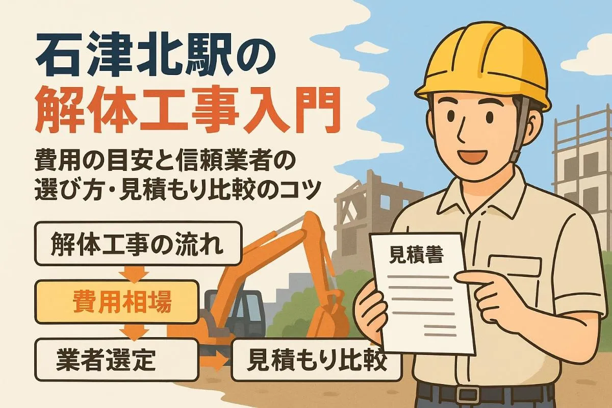 石津北駅で解体工事の基礎知識と費用相場ガイド|信頼業者選びと見積もり比較のポイント